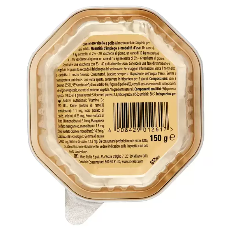 Cesar Paté vițel/pui 150 g Bax 14 buc.
